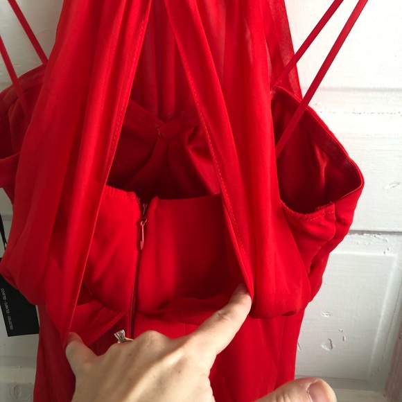 Lulus red chiffon dress - Picture 4 of 4